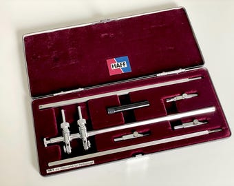 Beautiful Vintage 241 E PRÄZISION SPEZIAL HAFF beam compass 24” drafting tool with case drawing architecture