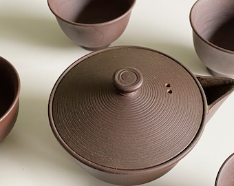 JUEGO DE TÉ JAPONÉS VINTAGE CON CINCO TAZAS DE TÉ YUNOMI SENCHA