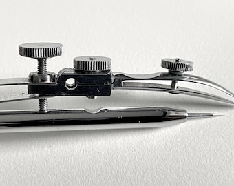 Vintage KERN of Switzerland HARTCHROM Drop Bow Pen Pencil in Case drafting drawing architecture tool