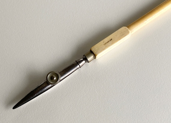19th C. Vintage STANLEY of London RULING PEN With Ivory Handle Drafting  Drawing Tool 