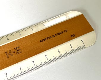 NOS Vintage KEUFFEL & ESSER Paragon Scale Rule #56 3272 Drafting Drawing 10cm