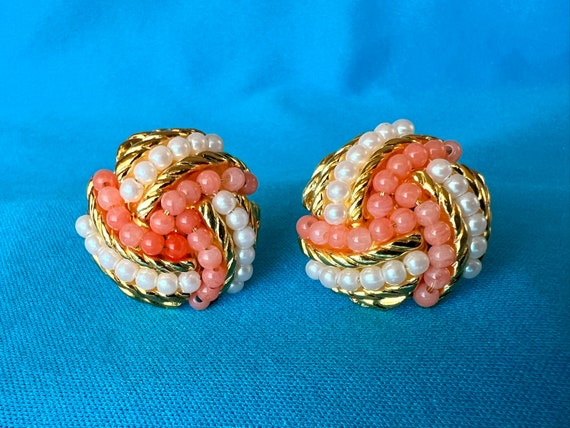 Vintage Avon Cirelle Collection Peach and White B… - image 2