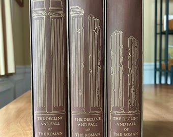 1946 "The Decline and Fall of the Roman Empire" Heritage Press 3-Volume Set by Edward Gibbon