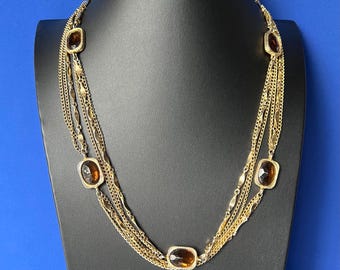 1967 Sarah Coventry "Golden Embers" Necklace