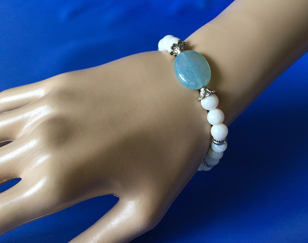 Beaded Stretch Bracelet Shell Bracelet Beach Bracelet Beach - Etsy