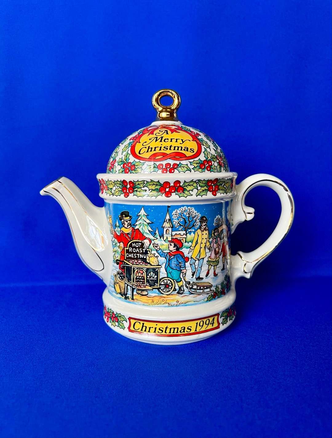 James Sadler Vintage Merry Christmas Teapot James Sadler Etsy