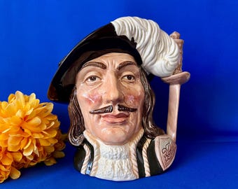Vintage Royal Doulton Large "Athos One of the Three Musketeers" Character Jug 7.25" D6439