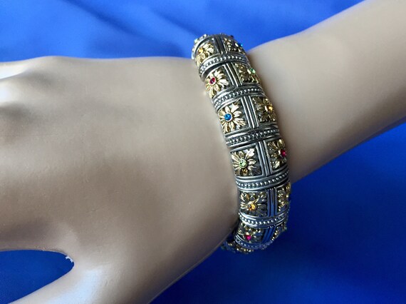 Joan Rivers Vintage Florentine Stretch Bracelet, V