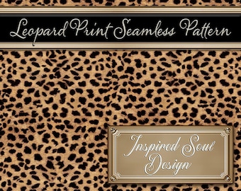 Leopard Print Pattern -Seamless, Repeatable, Tileable JPG Format