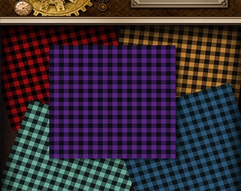 36 Buffalo Plaid Textures | Seamless, Tileable JPG Files for Backgrounds, Digital Creations, Crafting, Scrapping & More