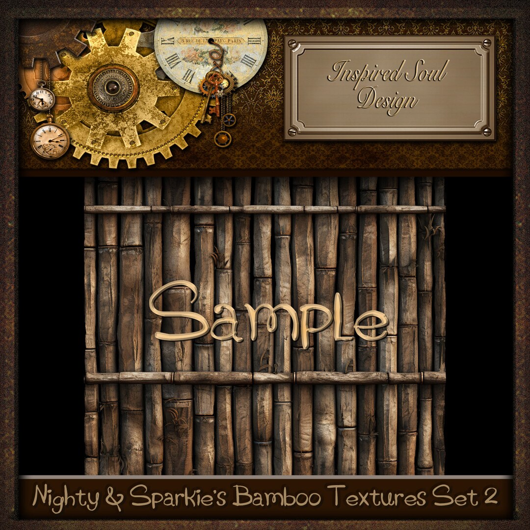 6 Bamboo Digital Graphics (files Set 1) | Seamless, Repeatable JPEG ...