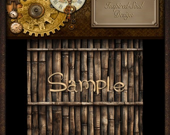 6 Bamboo Digital Graphics (Files Set 1) | Seamless, Repeatable JPEG Files