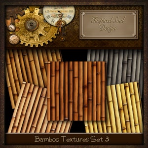 8 Bamboo Digital Graphics Files (Set 3) | Seamless, Repeatable JPEG Files