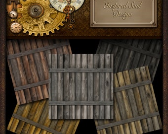 8 Wild West Wood Textures Set 2 (Digital Graphics Files) | Seamless, Repeatable JPEG Files