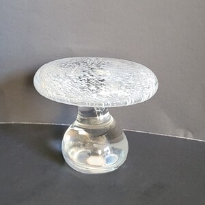 Vintage Clear Glass Mushroom