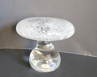 Vintage Clear Glass Mushroom