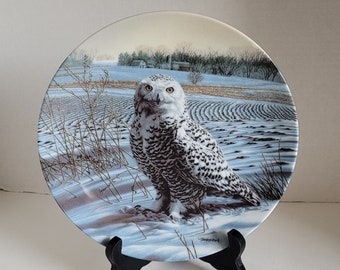 The Snowy Owl Plate Decorative Collectible Plate