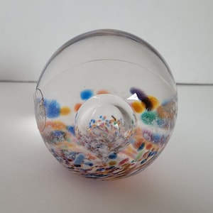 Globe Within a Globe Cowdy Glass Paperweight Gloucestershire England