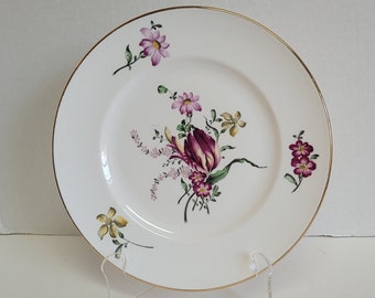 Crown Staffordshire Fine Bone China 8 1/2"  Plate Purple Tulip