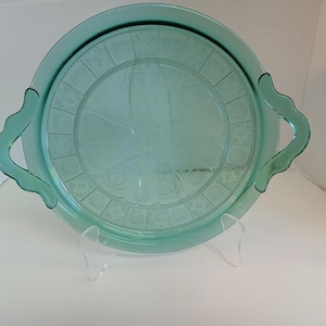 Doric And Pansy Cake Plate Tray with Handle Ultramarine