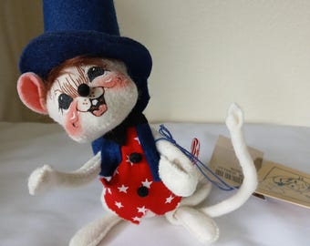 Muñeca vintage Annalee Mouse con estrellas y lentejuelas, 1998