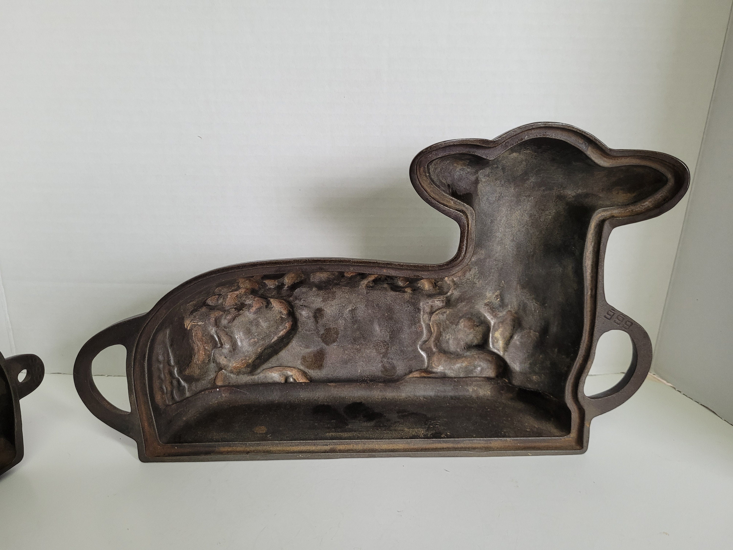 Vintage Iron Lamb Cake Mold Etsy