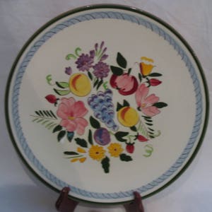 Stangl Fruit and Flowers Platter 14&quot; Chop Plate Large Plate Platter