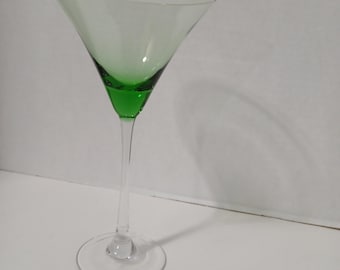 Elegant Green Glass Martini Glass