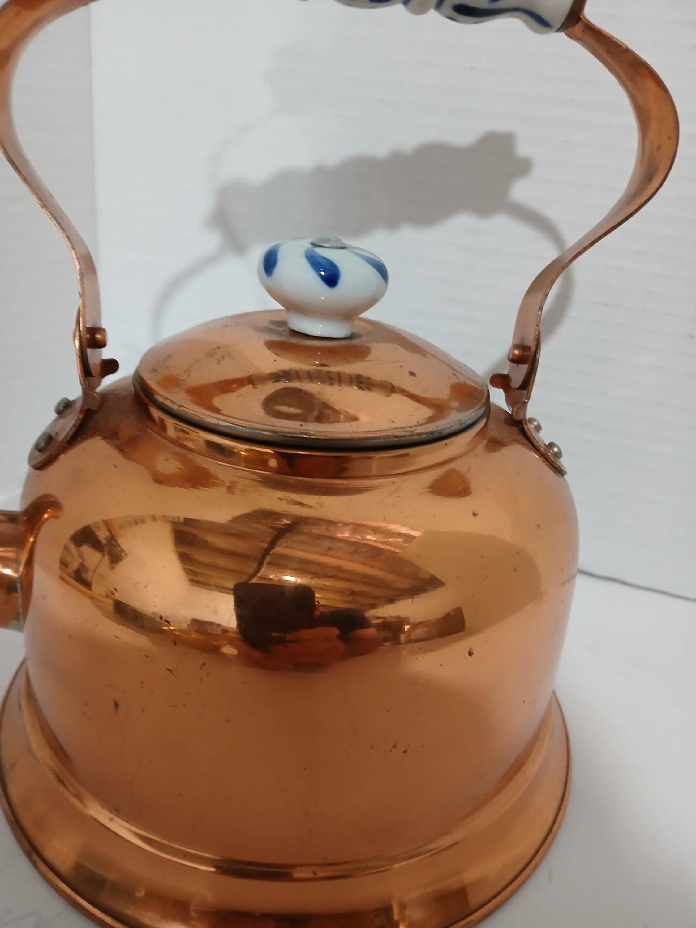 【希少品】純銅製ケトル 真鍮ハンドル付き 希少品】純銅製ケトル 真鍮ハンドル付き 純銅製ケトル 真鍮