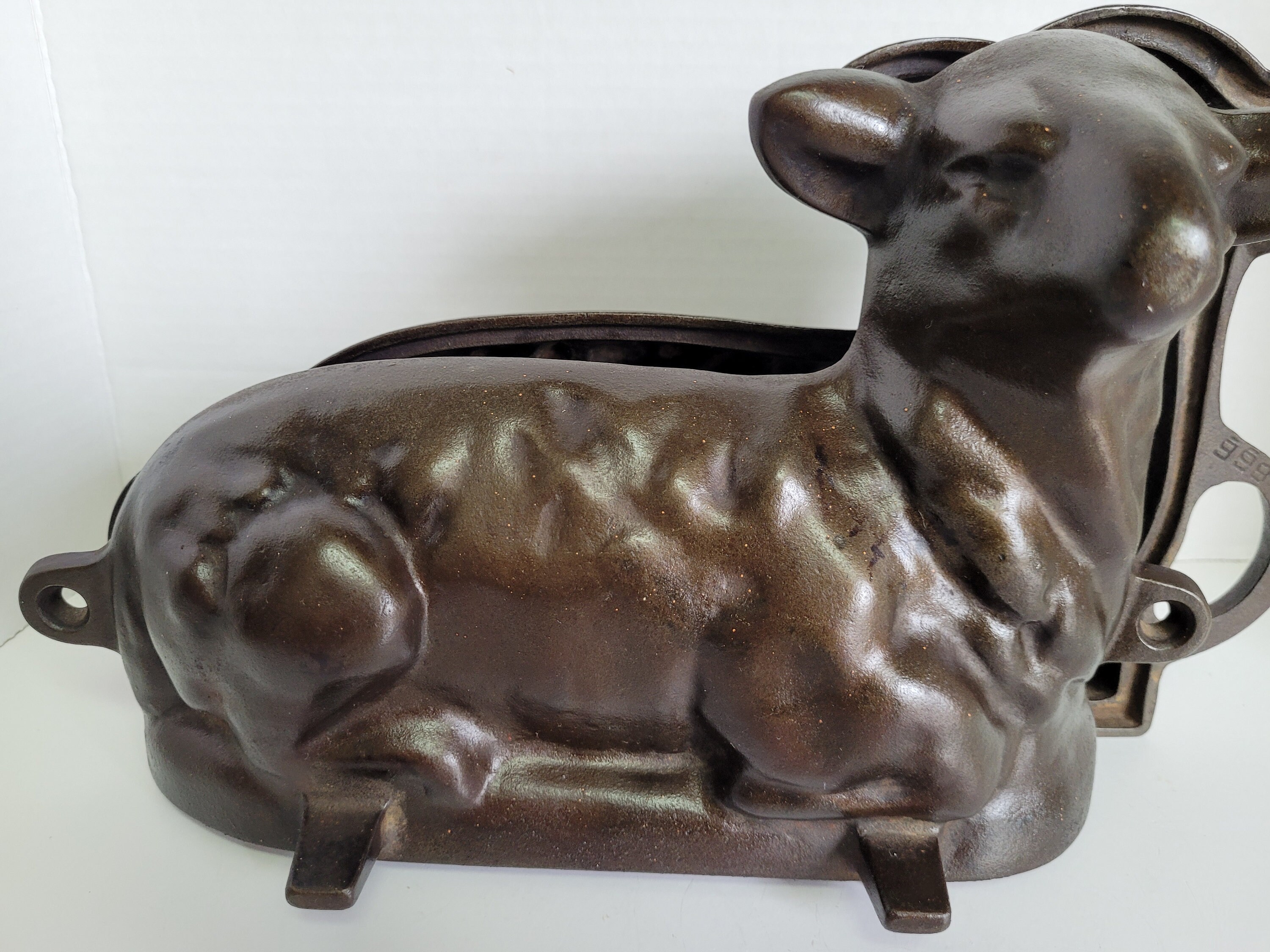Vintage Iron Lamb Cake Mold Etsy