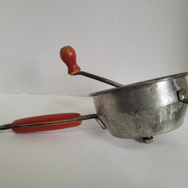 Vintage Foley Food Mill Red Wood Handle