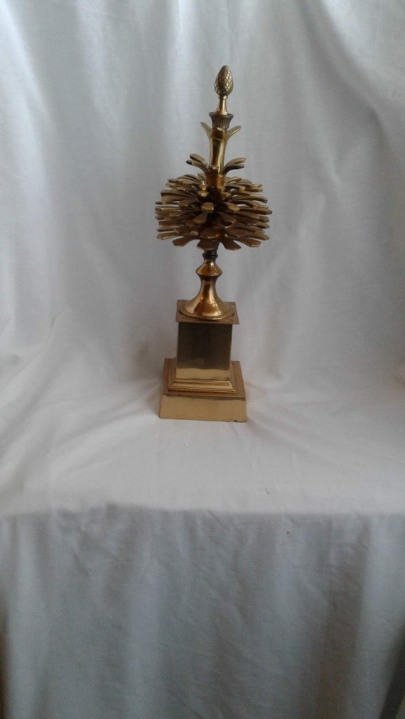 Vintage Large Brass Pine Cone 