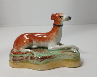 Staffordshire Style Ceramic Dog Greyhound or Whippet Made in England