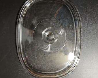 Pyrex Lid  Clear 23 PYREX F 12C  A Lid Only  9 5/8 inches by 7 1/2  Inches
