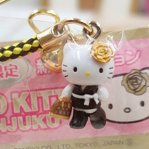 Phone Charm Strap,Kitty Charm Strap,Mobile Phone Charm, Japanese Phone Charm,Vintage Sanrio,Kitty Girl Costume Shinjuku Charm