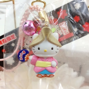 Phone Charm Strap,Kitty Charm Strap,Mobile Phone Charm, Japanese Phone Charm,Vintage Sanrio,Kitty AOMORI Charm Local