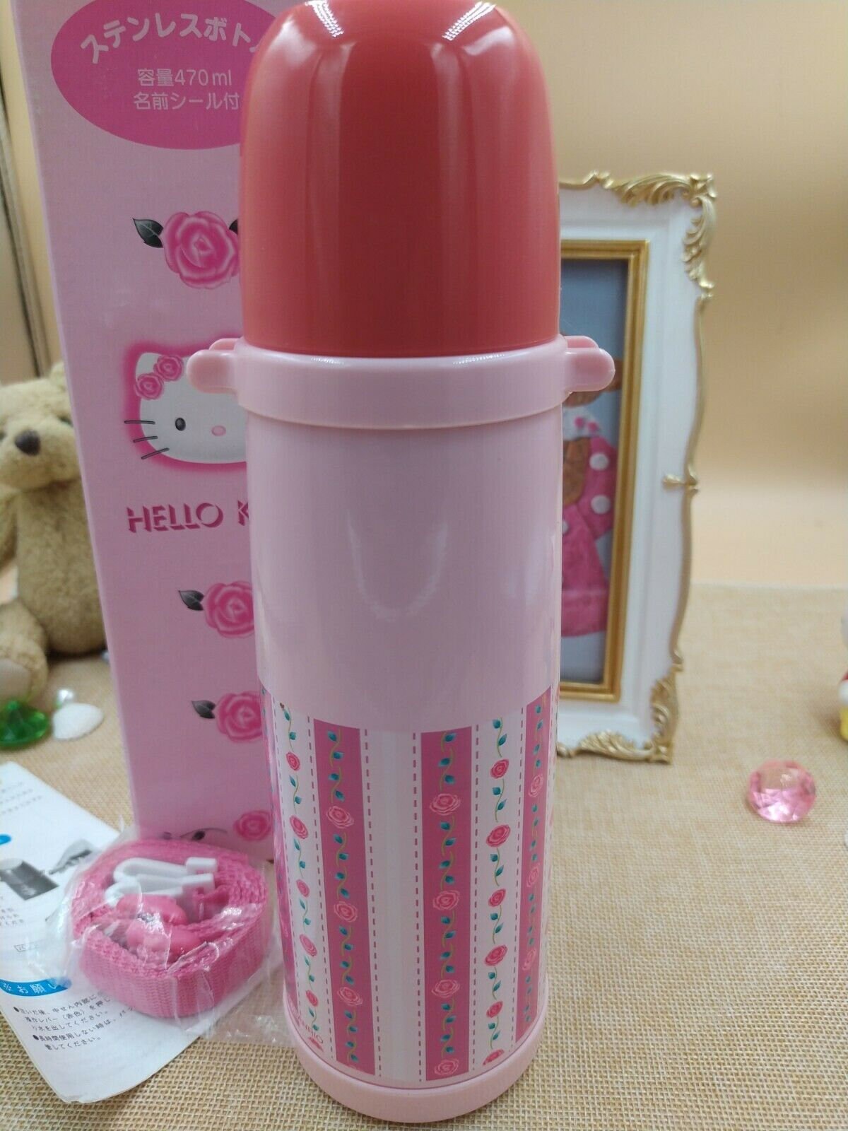 Kirby Stars Stainless Mug Water Bottle 500ml Original Box Set Pink Silver  Japan