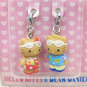 Zipper Charm Bag,Kitty Charm Zipper Keychain Tanned Skin HAWAII,Mobile Phone Charm,Phone Charm Strap,Charm Bag,Keychain,Zipper Bag