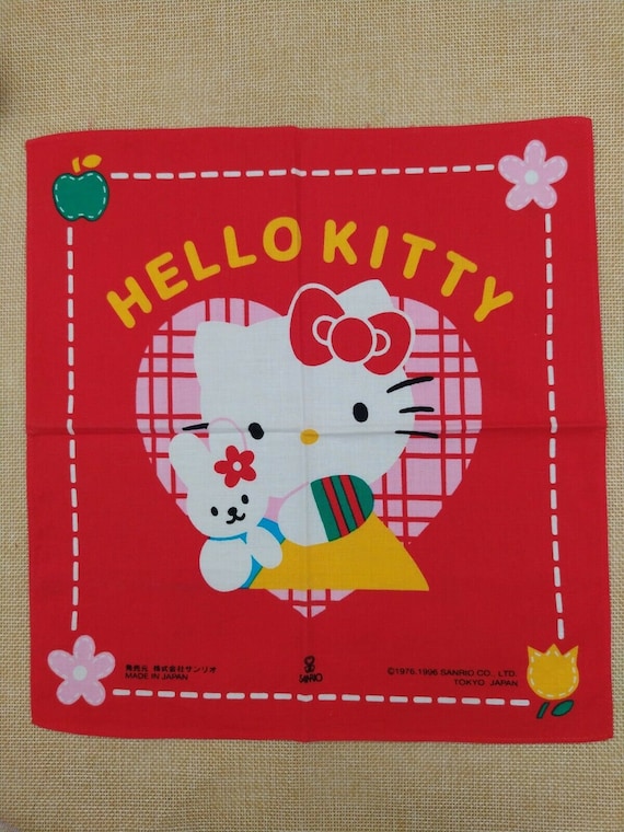 Sanrio Hello Kitty Handkerchief Cotton 100 % ,Vin… - image 1