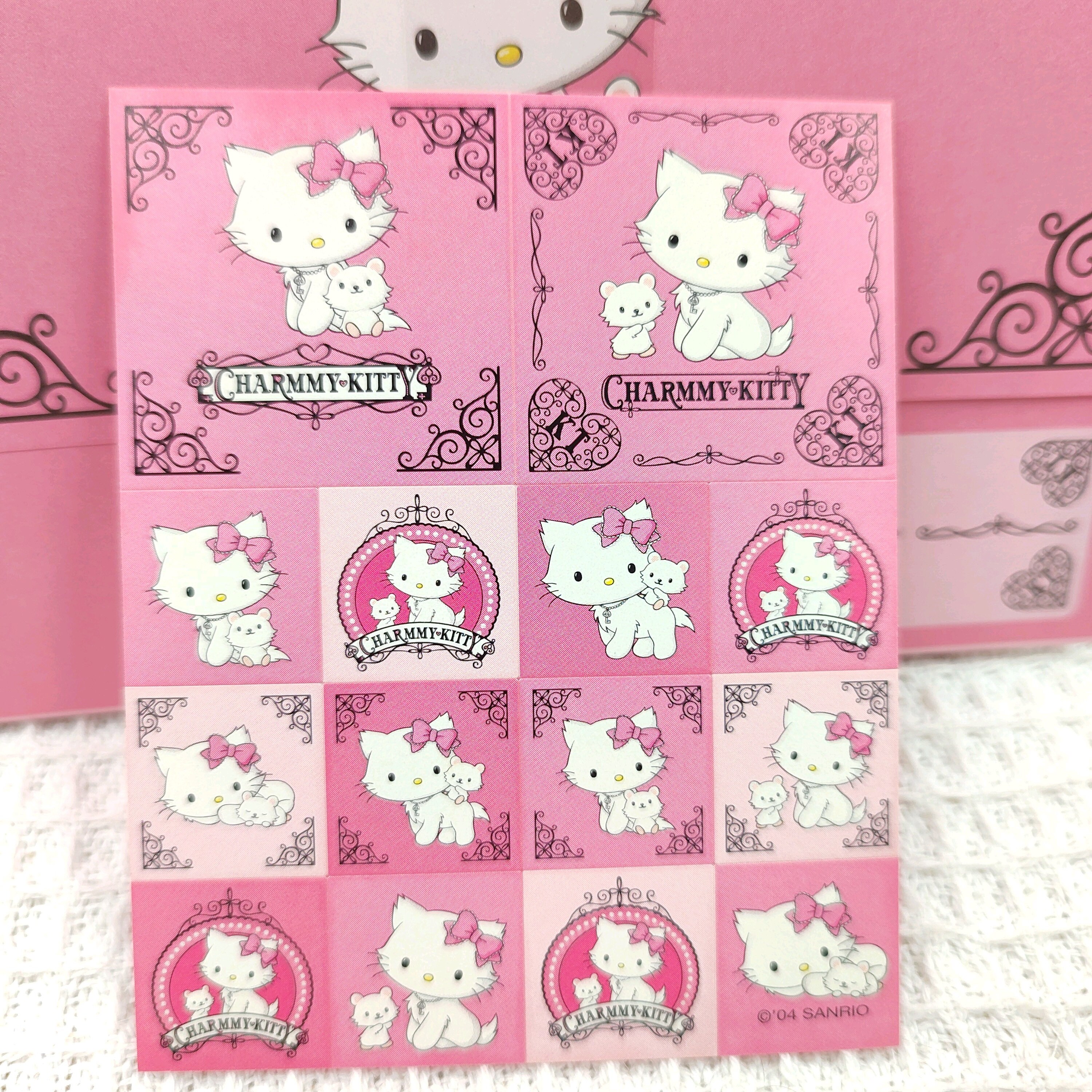 サンリオ♡キティ スーパーキャラクター3D レターパッド 2004年 Vintage 2004 Sanrio Charmmy Kitty Letter Envelopes Stickers