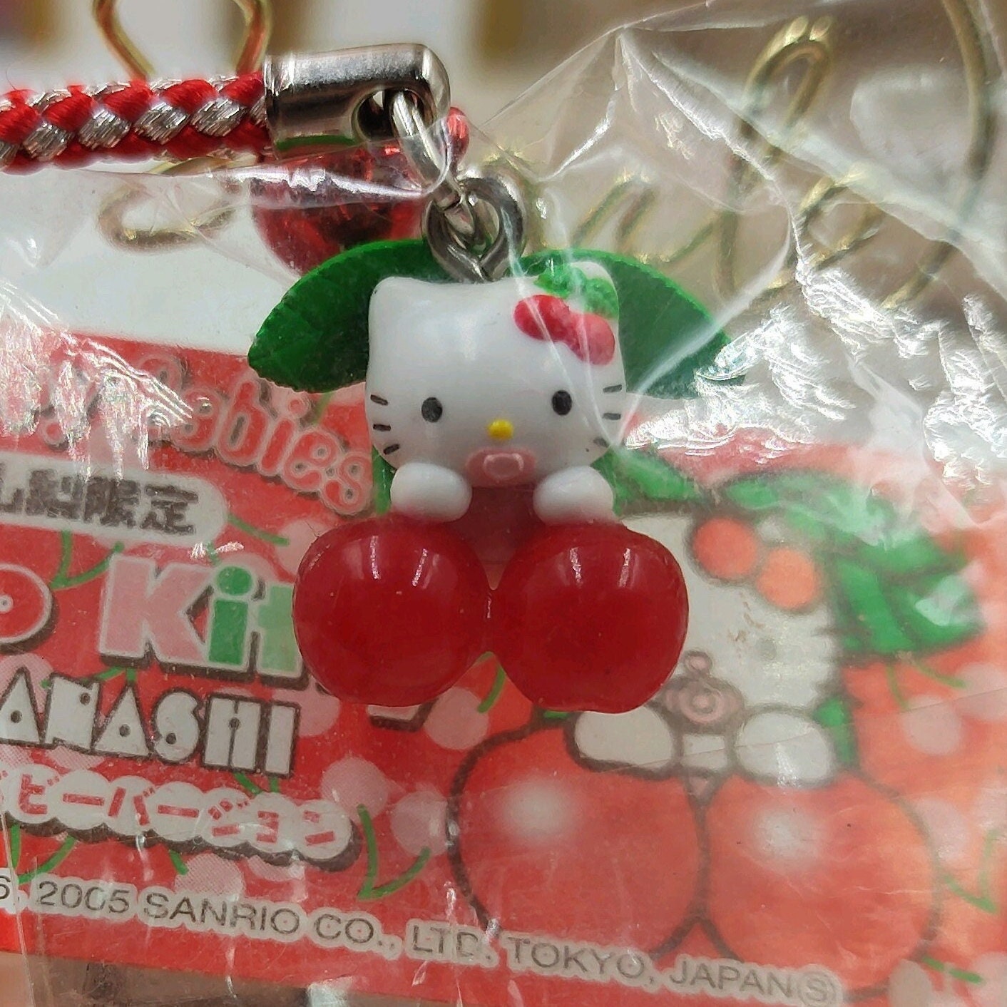 Hello Kitty Phone Charm Strap GOTOCHI Kitty Red Cherry Charm