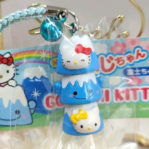 Phone Charm Strap,Kitty Charm Strap,Mobile Phone Charm, Japanese Phone Charm,Vintage Sanrio,Hello Kitty & Mimmy GOTOCHI FUJI SAN