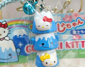 Phone Charm Strap,Kitty Charm Strap,Mobile Phone Charm, Japanese Phone Charm,Vintage Sanrio,Hello Kitty & Mimmy GOTOCHI FUJI SAN