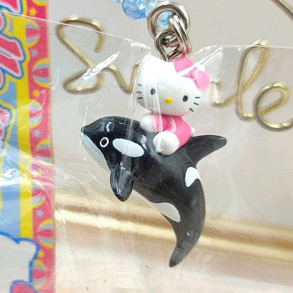 Vintage Hello Kitty Gotochi Dolphin Aquarium Costume Charm Strap Local Limited Edition