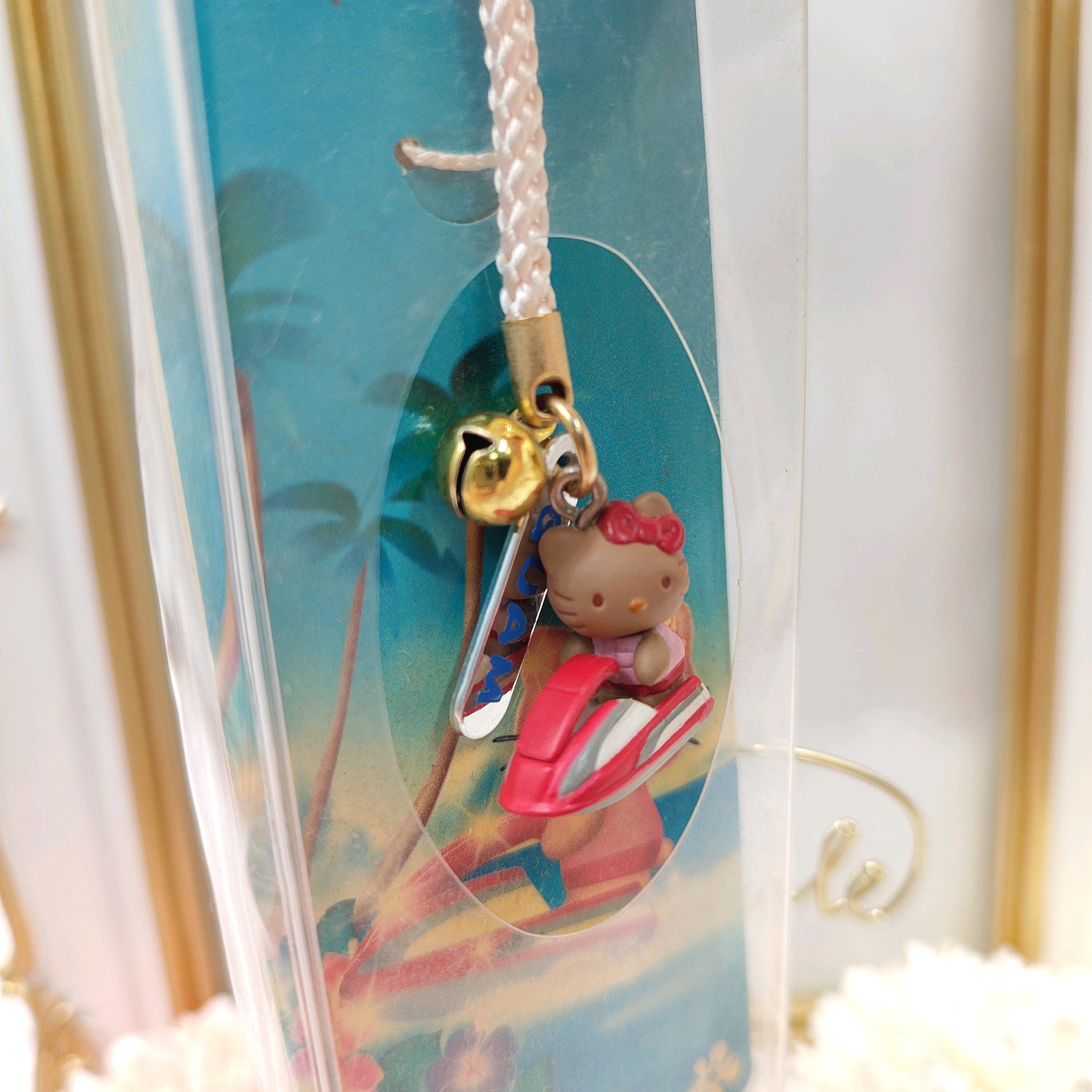 Kitty Cellphone Charm,kitty Tanned Skin Riding Jet Ski