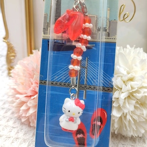 Cellphone Strap,Kitty Red Shoes Girl Mascot Phone Charm,Mobile Phone Charm,Phone Charm Strap,Charm Bag,Keychain,Gift