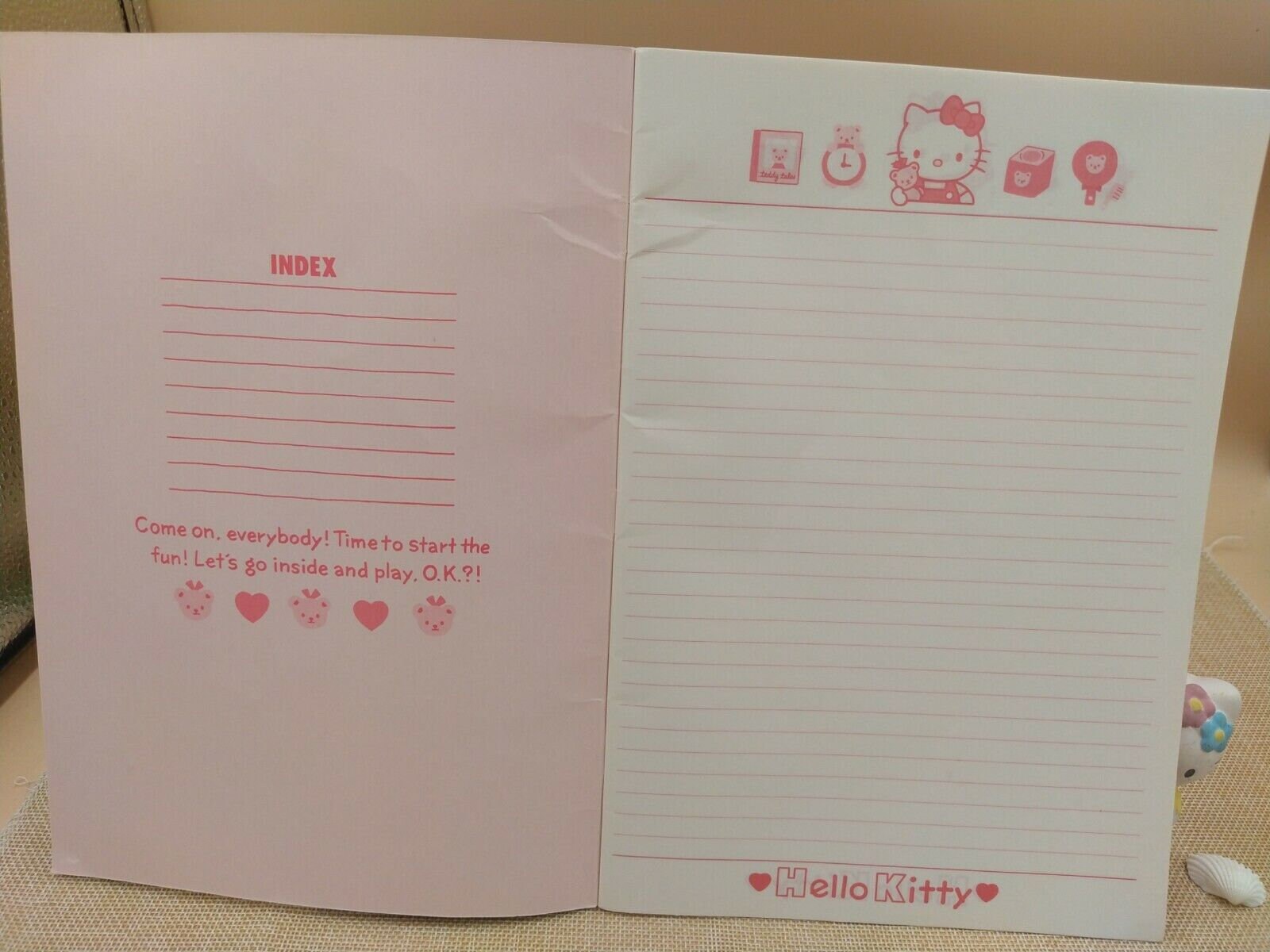 Sanrio Hello Kitty Notebook Paper Stationery Vintage Kawaii 