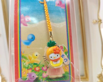 GOTOCHI KITTY Aomori ストラップ Kitty Hawaii Pineapple Princess Strap,gotochi,phone Charm