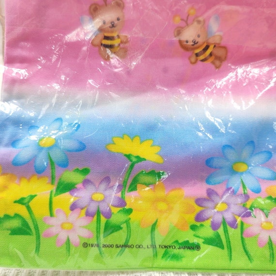 Vintage 2000 Hello Kitty Fabric Drawstring Bag Ki… - image 6