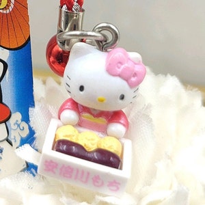 Kitty Abekawa Mochi Charm Phone Strap,Charm Keychain,Cellphone Strap,Mobile Strap,Keychain,Charm,Gift